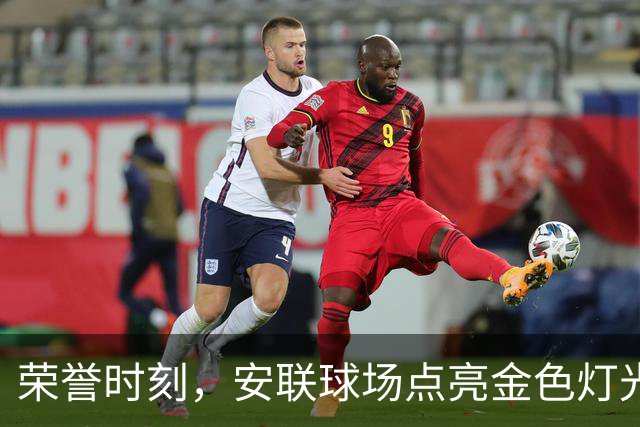 荣誉时刻，安联球场点亮金色灯光，凯恩的名字闪耀其间